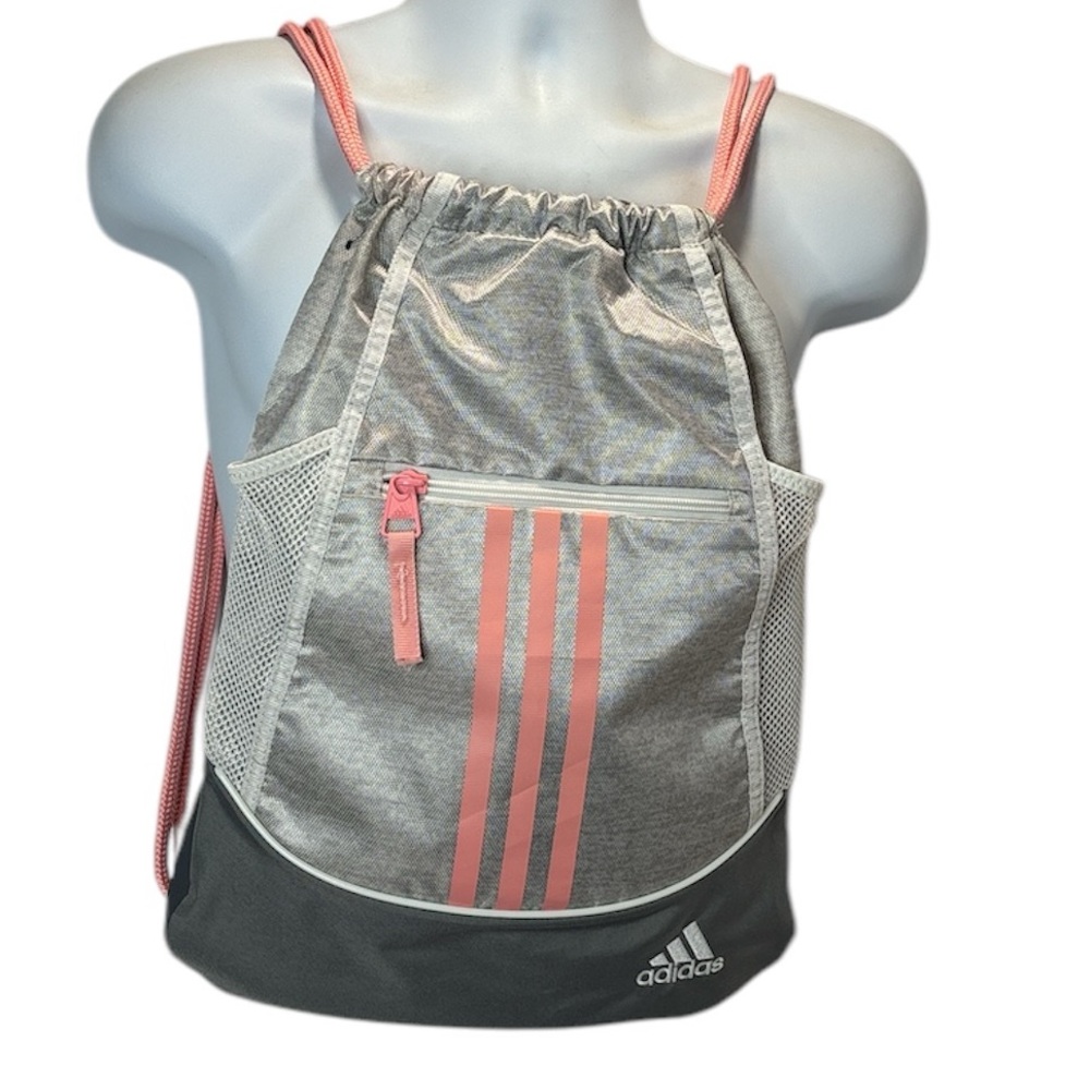 Adidas Alliance Sackpack Drawstring Backpack Bag … - image 1